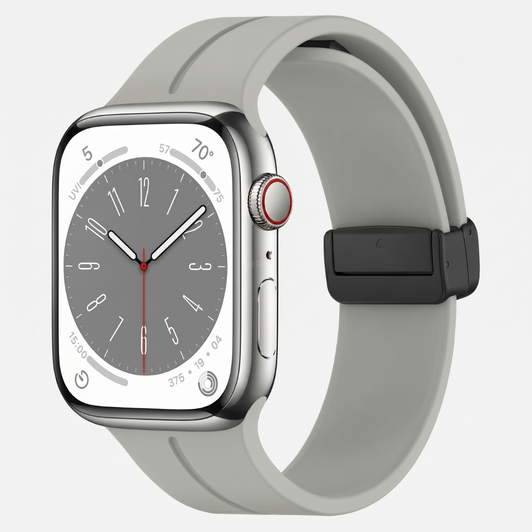 Apple Watch Band - Magnetic Silicone Sport - Light Grey - Watch Band