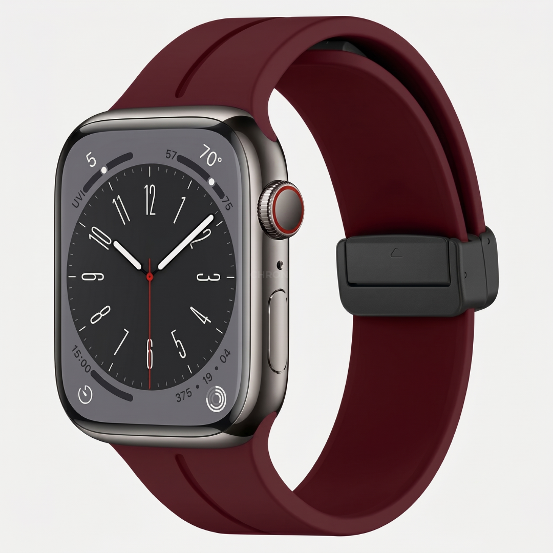 Apple Watch Band - Magnetic Silicone Sport - Maroon - Watch Band