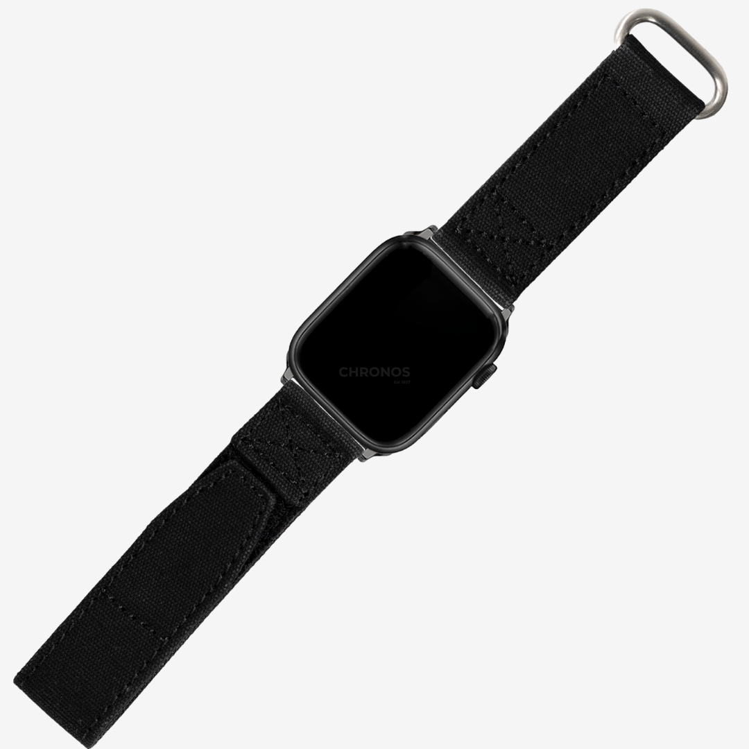 Apple Watch Band - Military Velcro - Black - Watch Band