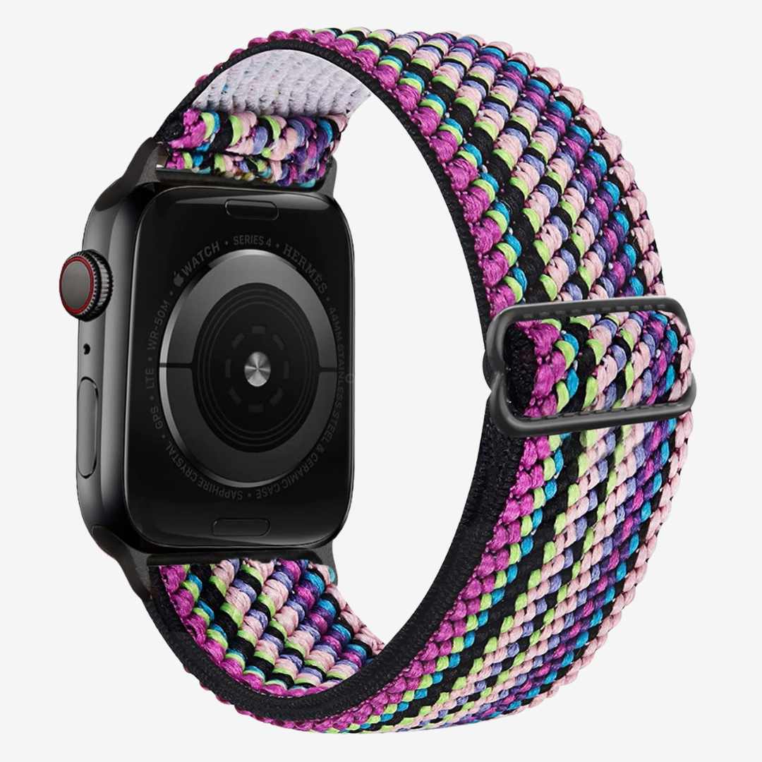 Apple Watch Band - Multicolour Scrunchie - Aurora Stripes - Watch Band
