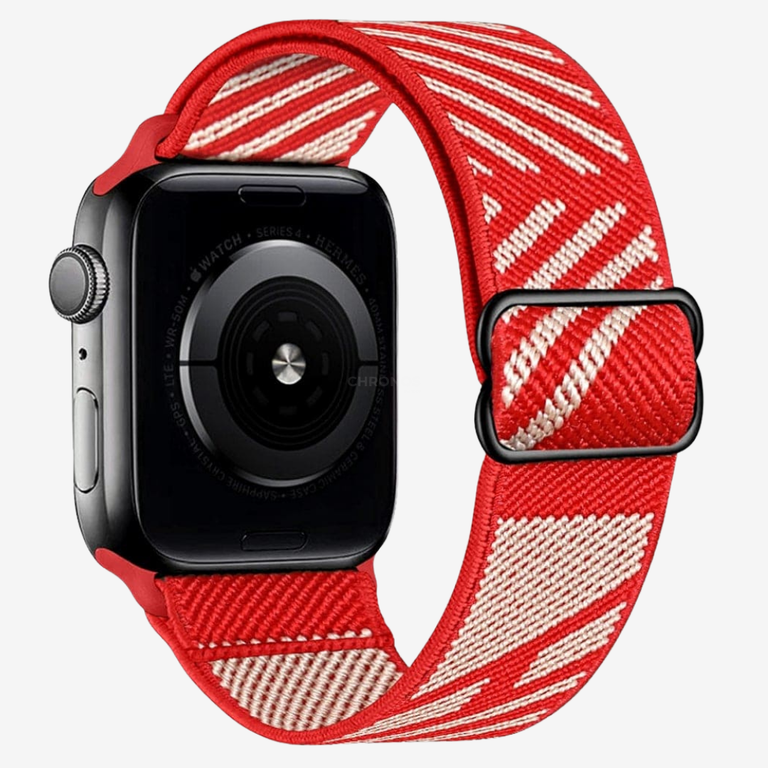 Apple Watch Band - Multicolour Scrunchie - Red Wave - Watch Band