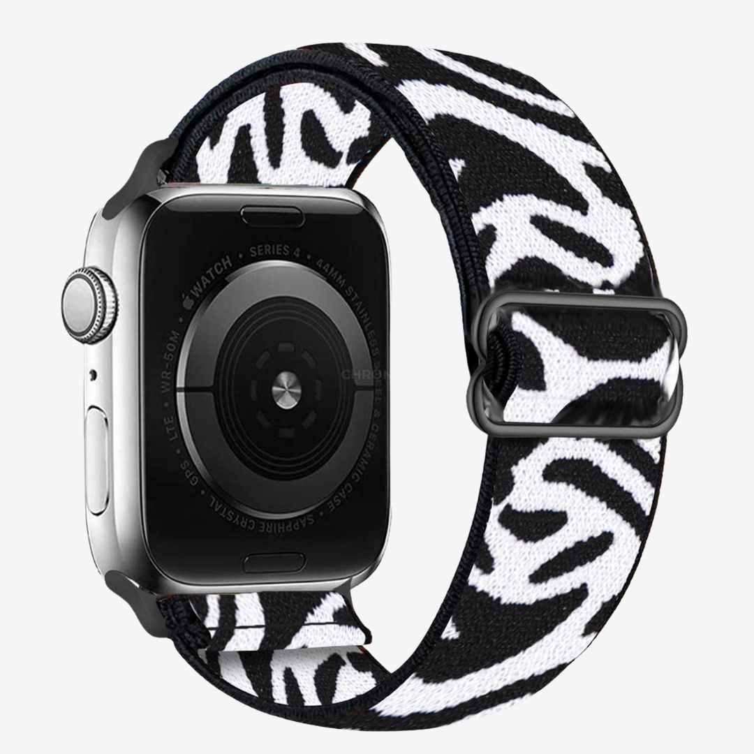 Apple Watch Band - Multicolour Scrunchie - Zebra Print - Watch Band
