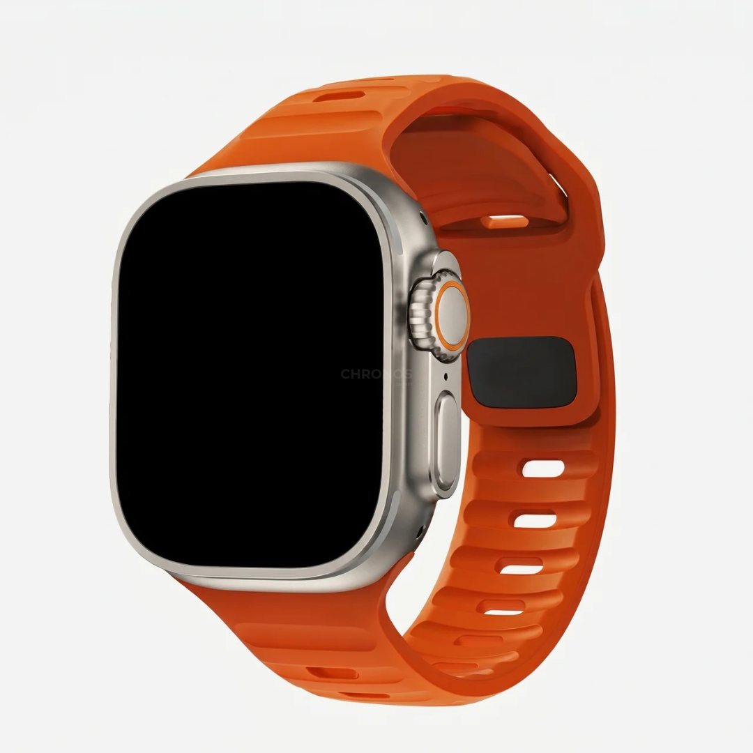 Apple Watch Band - Ocean Sport Silicone - Orange - Watch Band