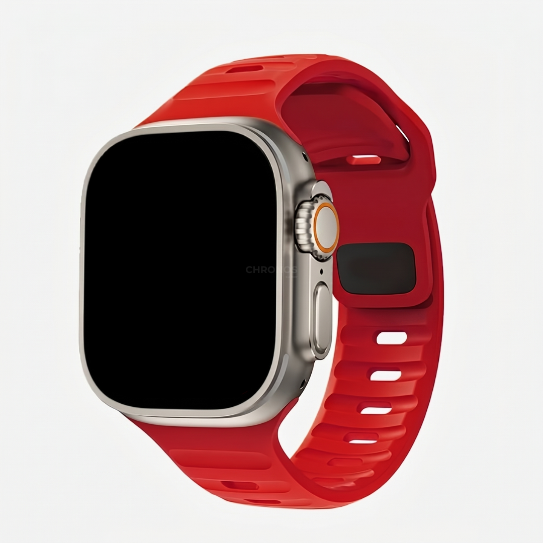 Apple Watch Band - Ocean Sport Silicone - Red - Watch Band