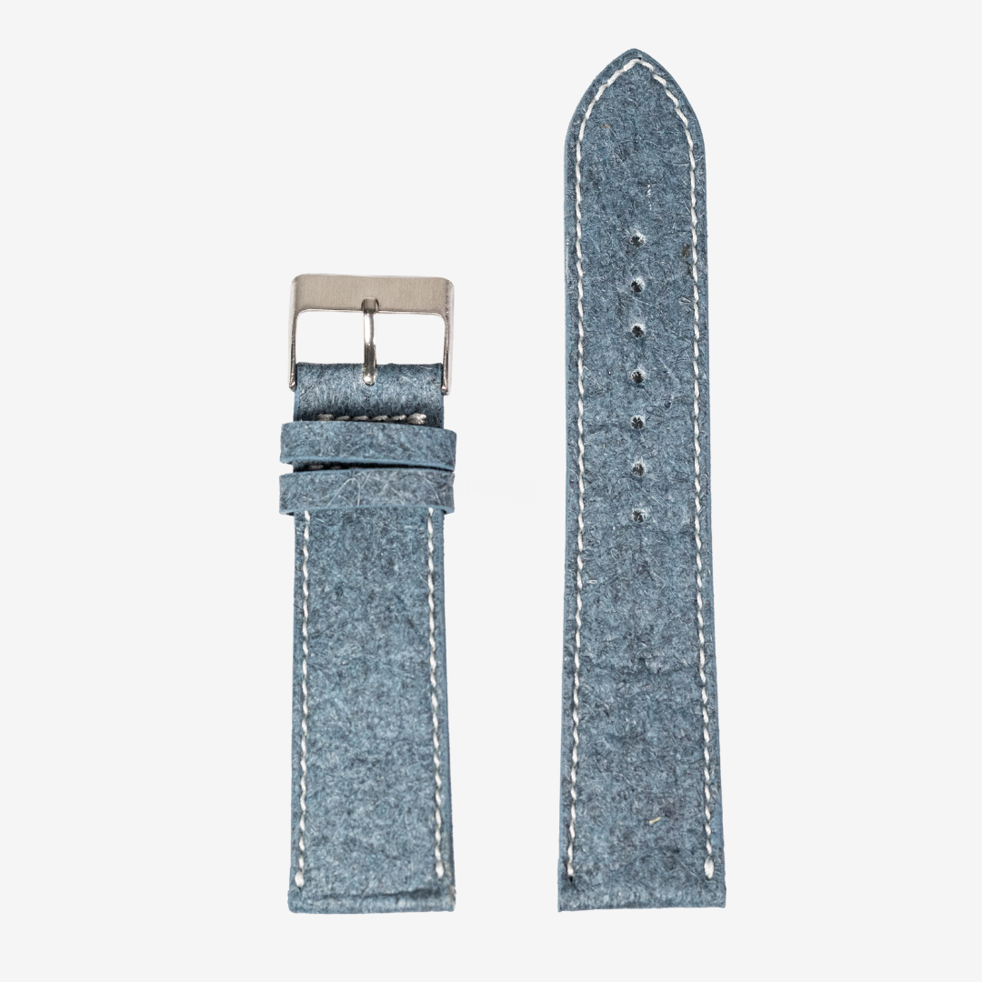 Apple Watch Band - Pineapple Vegan Leather - Denim Blue | White Stitching - Watch Band