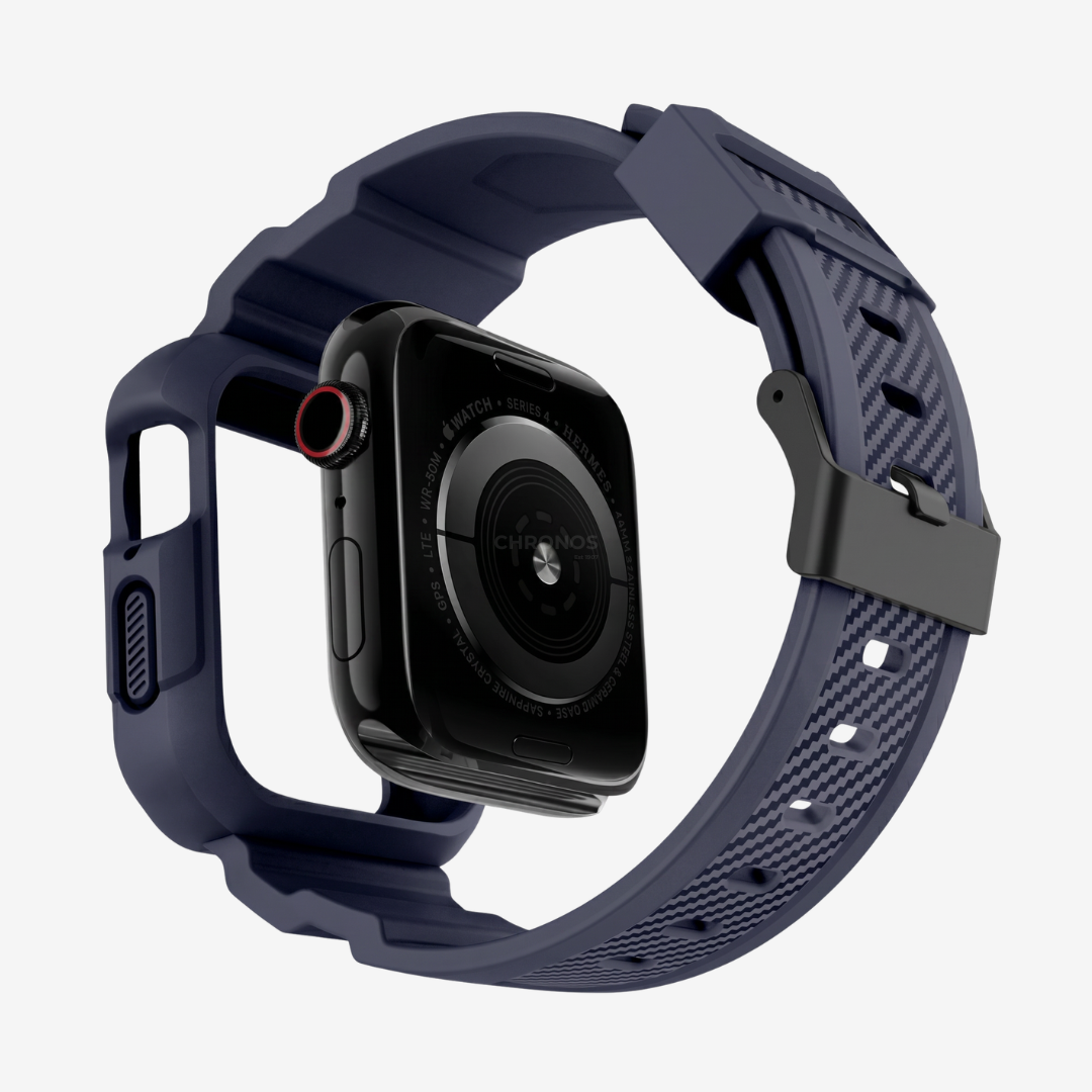 Apple Watch Band - Rugged Silicone Band + Case - Watch Case
