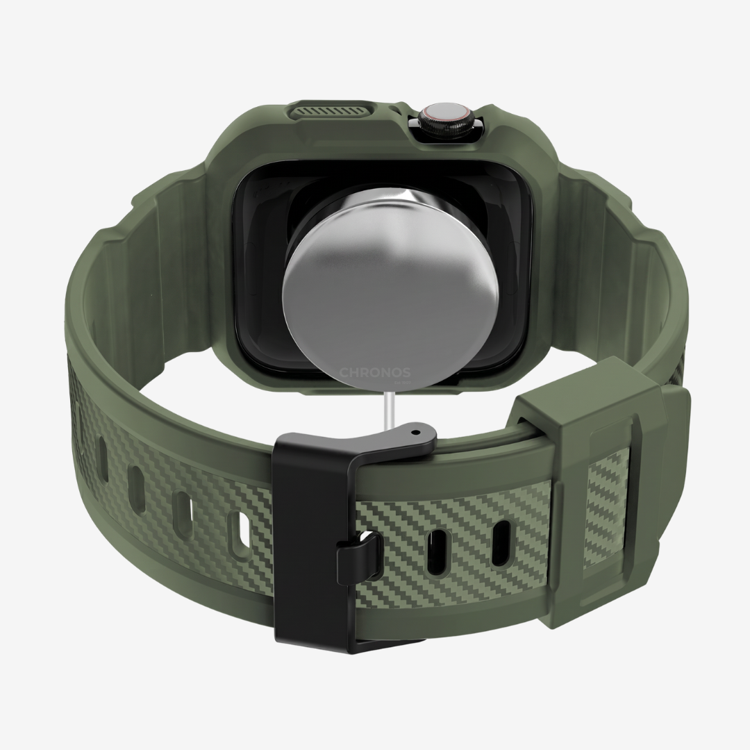 Apple Watch Band - Rugged Silicone Band + Case - Watch Case