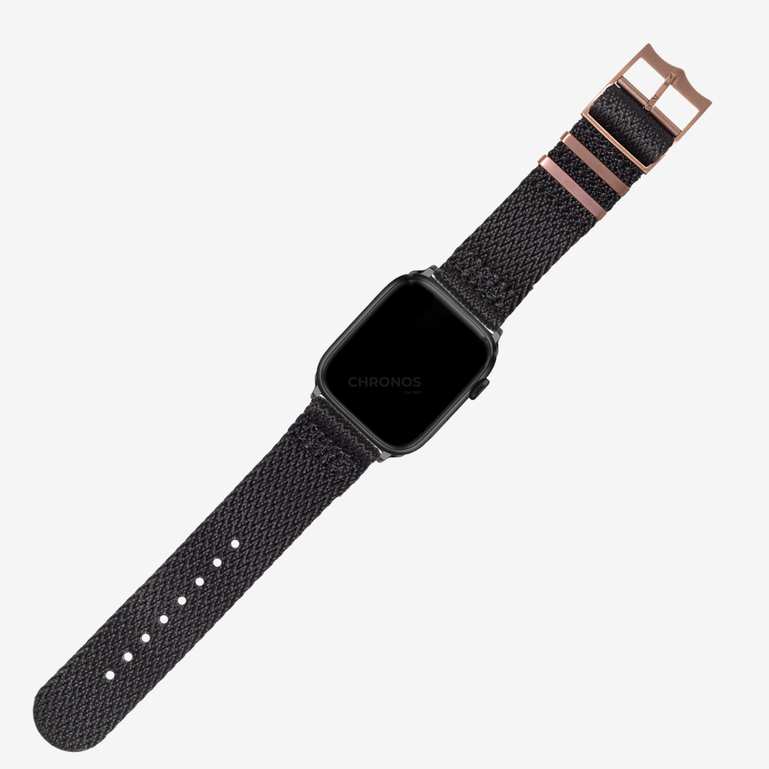 Apple Watch Band - Sharktooth Militex - Black [Bronze Hardware] - Watch Band