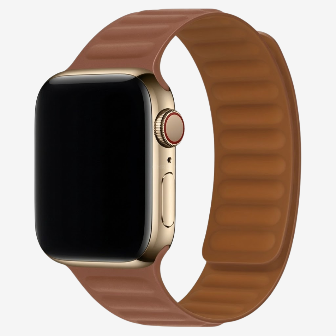 Apple Watch Band - Silicone Link Band - Vista Brown / 38MM / 40MM / 41MM / 42MM-S10/S11 - Watch Band