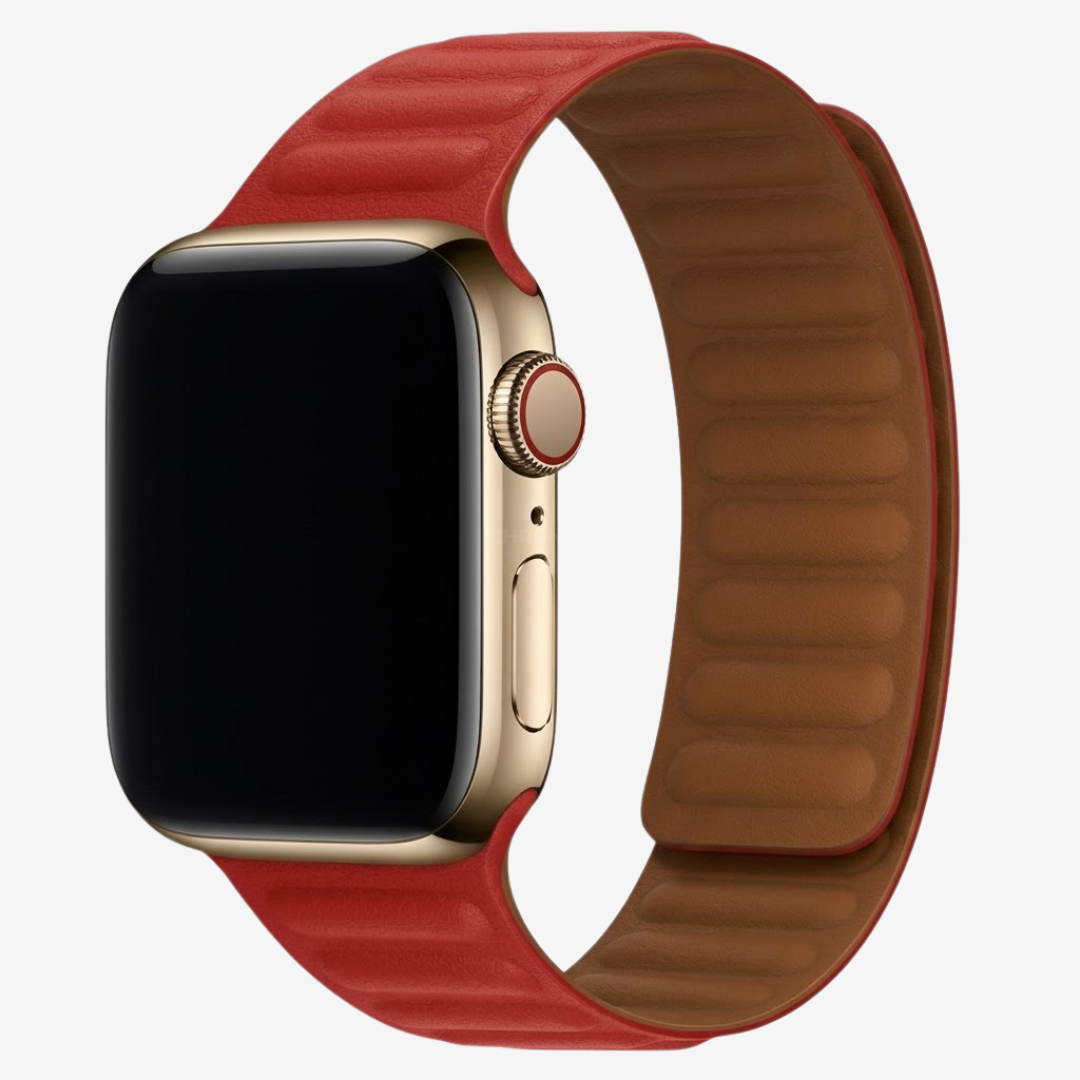 Apple Watch Band - Silicone Link Band - Vista Red / 38MM / 40MM / 41MM / 42MM-S10/S11 - Watch Band