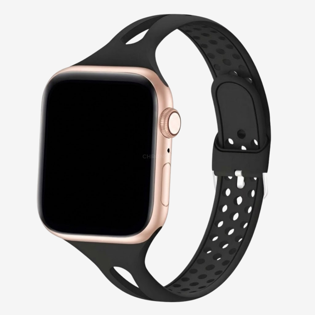 Apple Watch Band - Slim Silicone Band - Black / 38MM / 40MM / 41MM / 42MM-S10/S11 - Watch Band