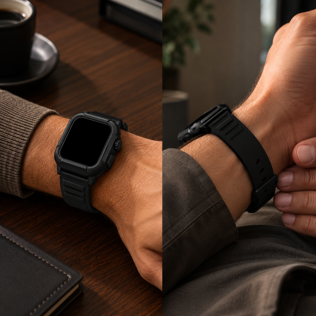 Apple Watch Band - Tactical Silicone Band + Case - Watch Case