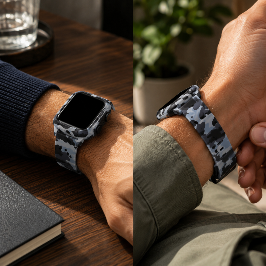 Apple Watch Band - Tactical Silicone Band + Case - Watch Case