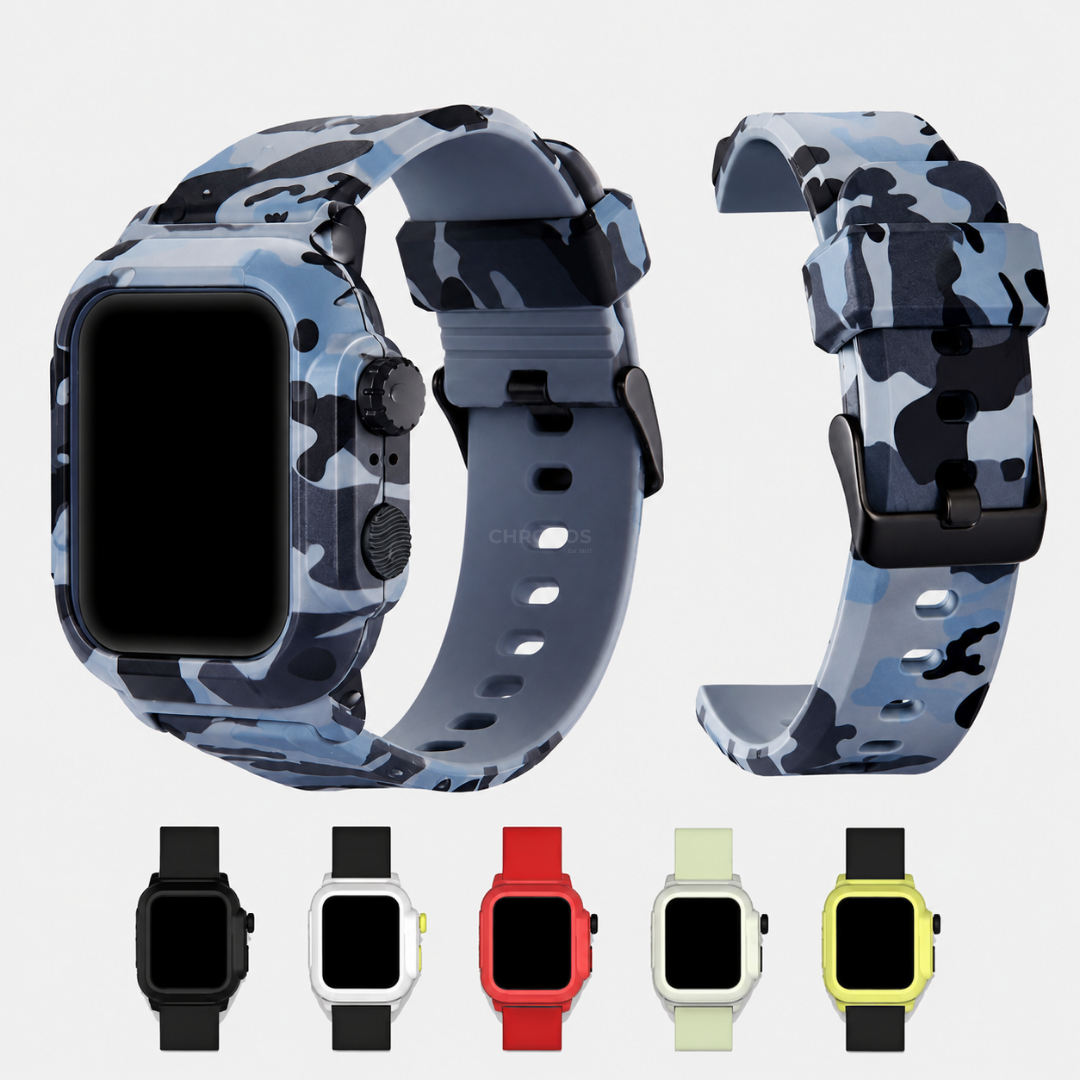 Apple Watch Band - Tactical Silicone Band + Case - Watch Case