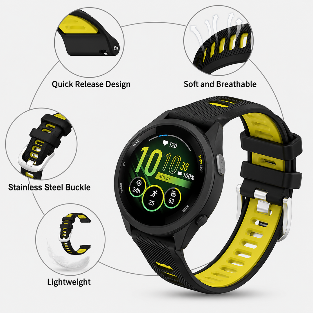 Coros Watch Band - Adjustable Silicone - Watch Band