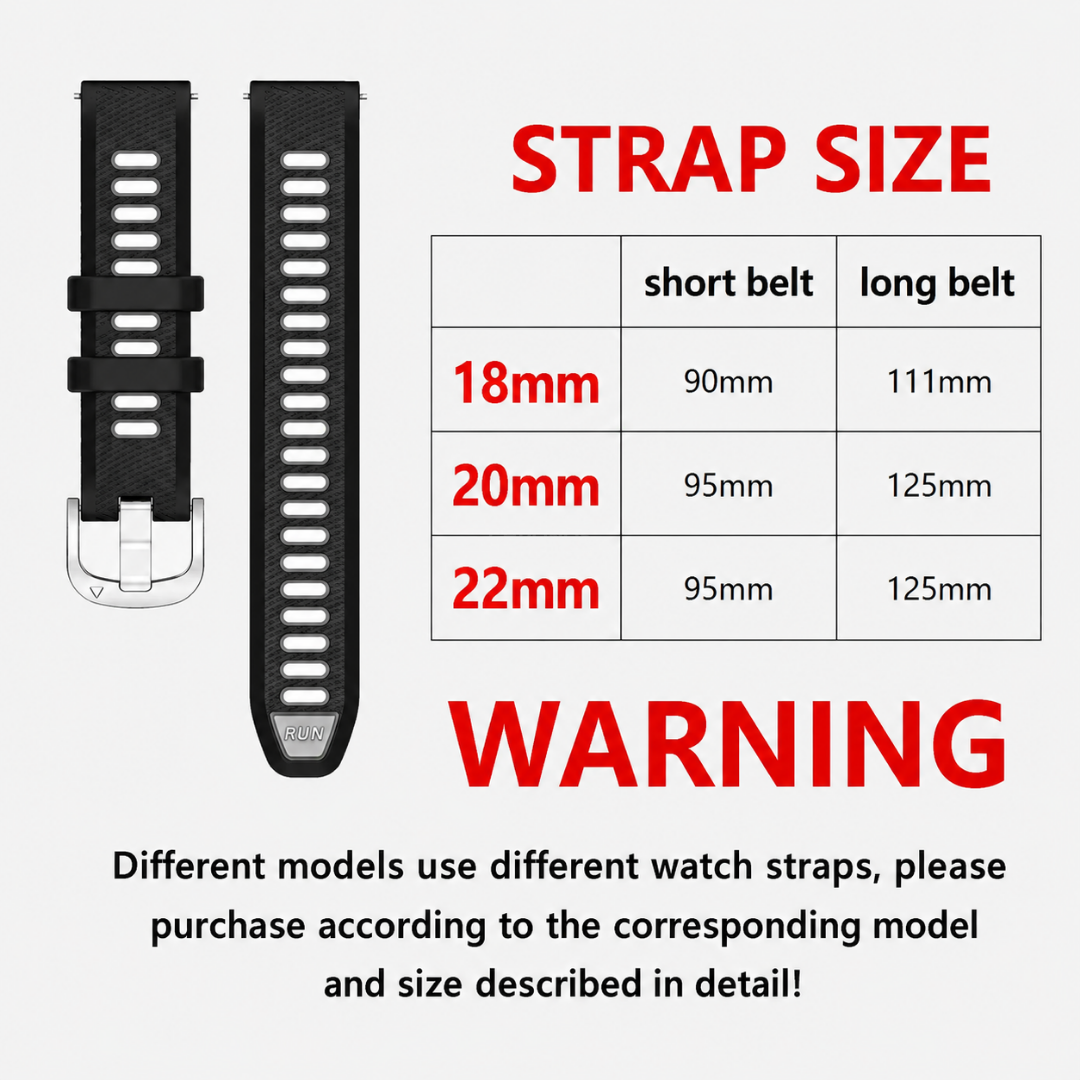 Coros Watch Band - Adjustable Silicone - Watch Band