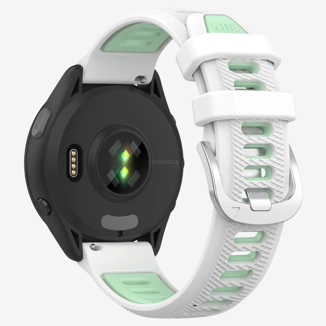 Coros Watch Band - Adjustable Silicone - White Mint - Watch Band