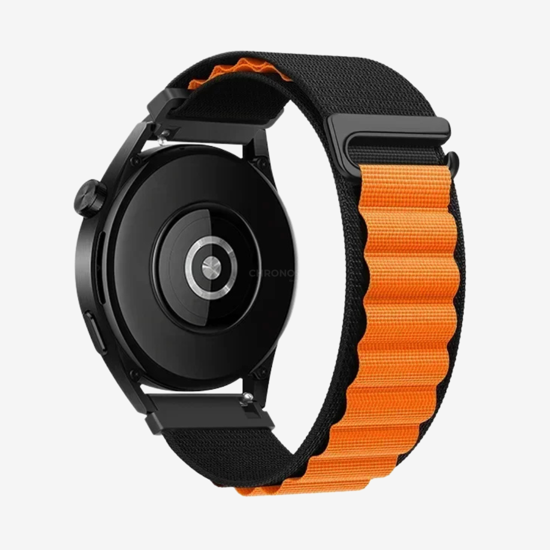 Coros Watch Band - Alpine Loop Nylon - Black Orange - Watch Band