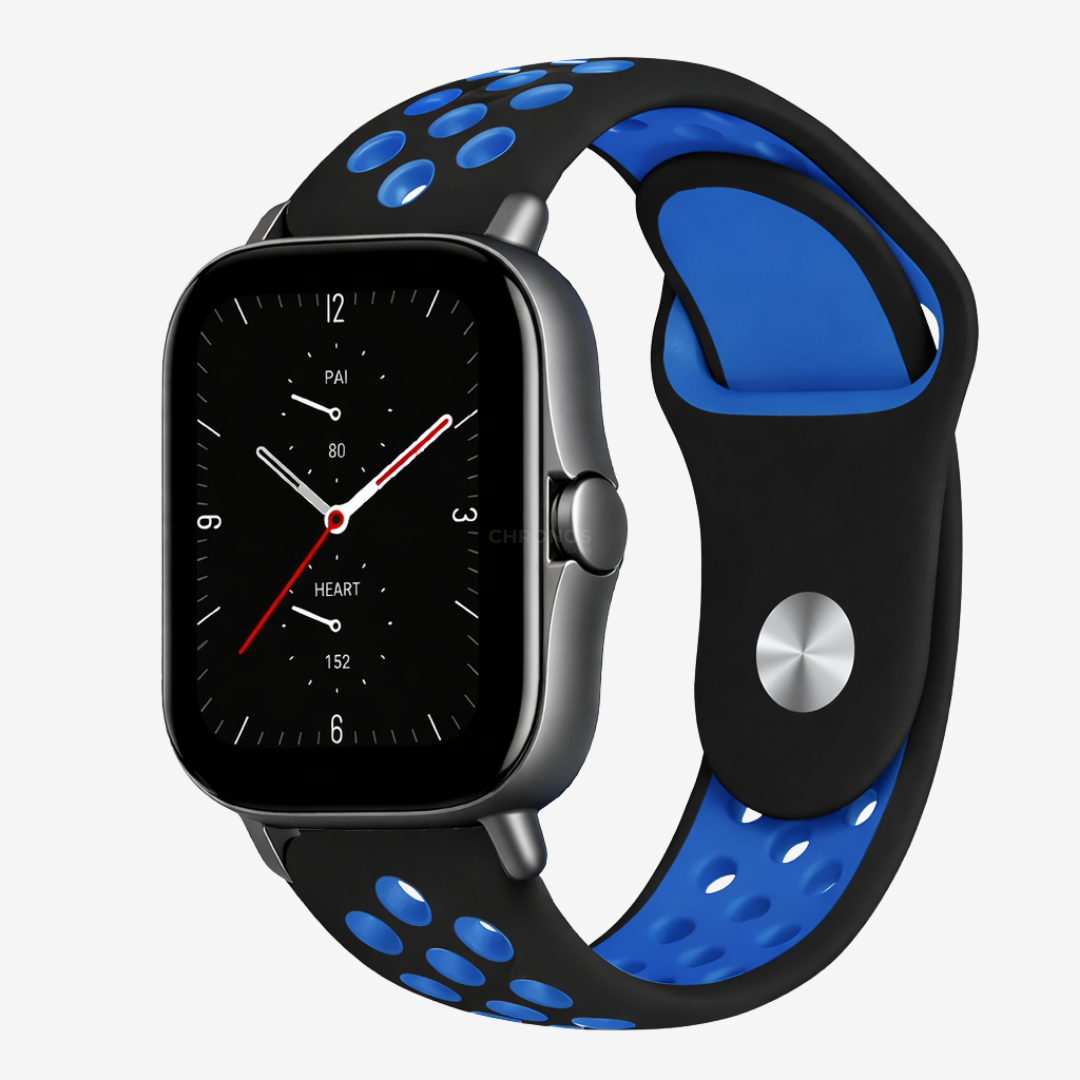 Coros Watch Band - Breathable Silicone - Black Blue - Watch Band