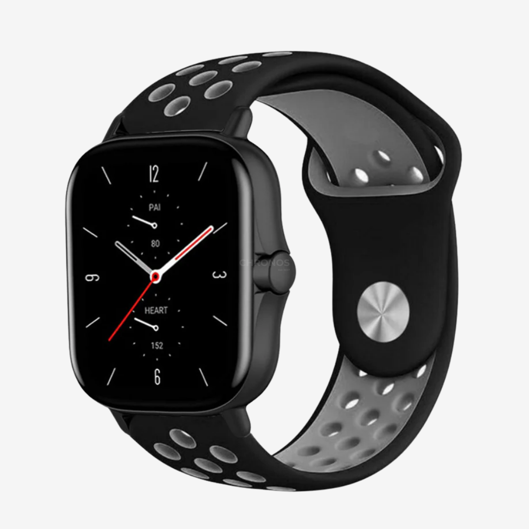 Coros Watch Band - Breathable Silicone - Black Dark Grey - Watch Band