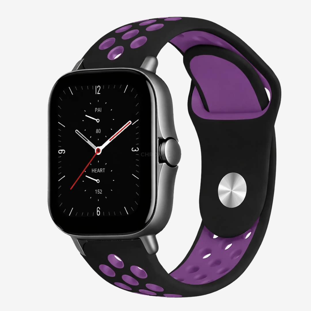 Coros Watch Band - Breathable Silicone - Black Violet - Watch Band