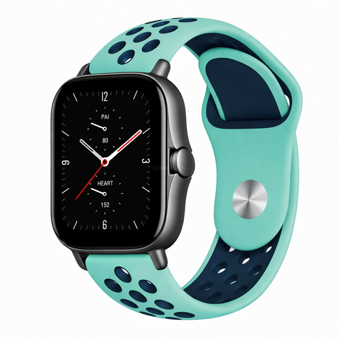 Coros Watch Band - Breathable Silicone - Turquoise Navy - Watch Band
