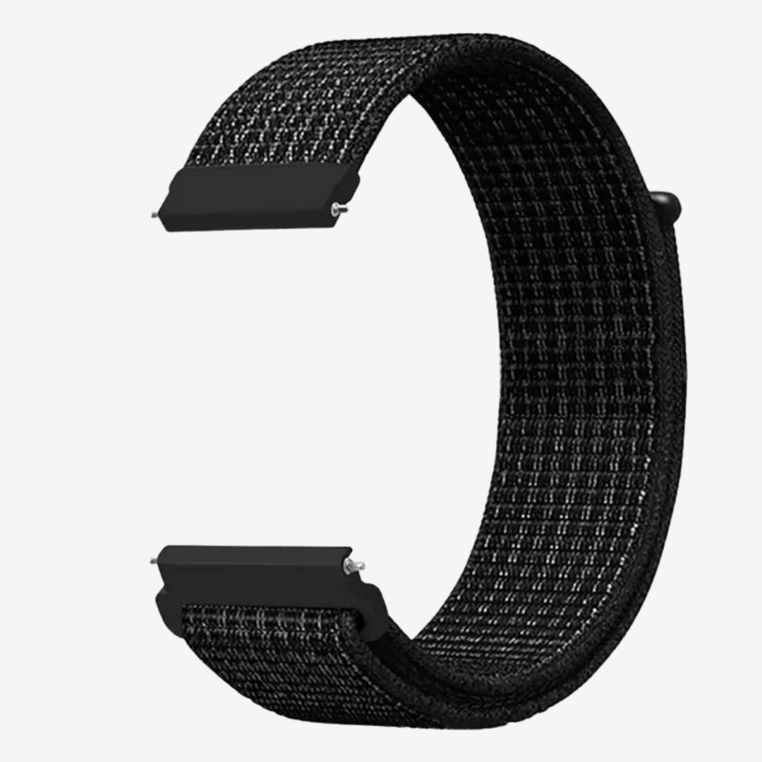 Coros Watch Band - Comfort Nylon Loop - Black - Watch Band