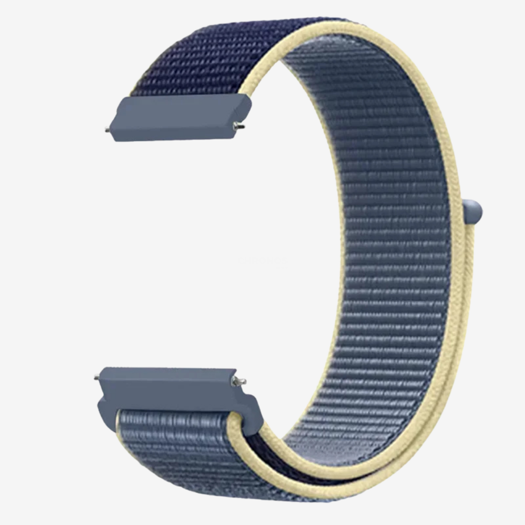 Coros Watch Band - Comfort Nylon Loop - Blue Yellow - Watch Band