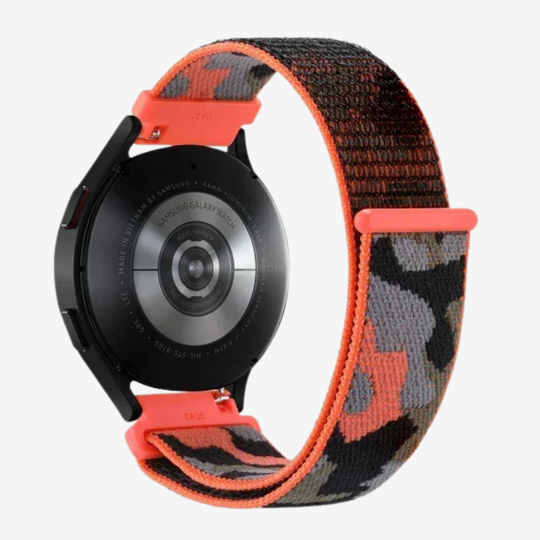 Coros Watch Band - Comfort Nylon Loop - Camouflage Orange - Watch Band