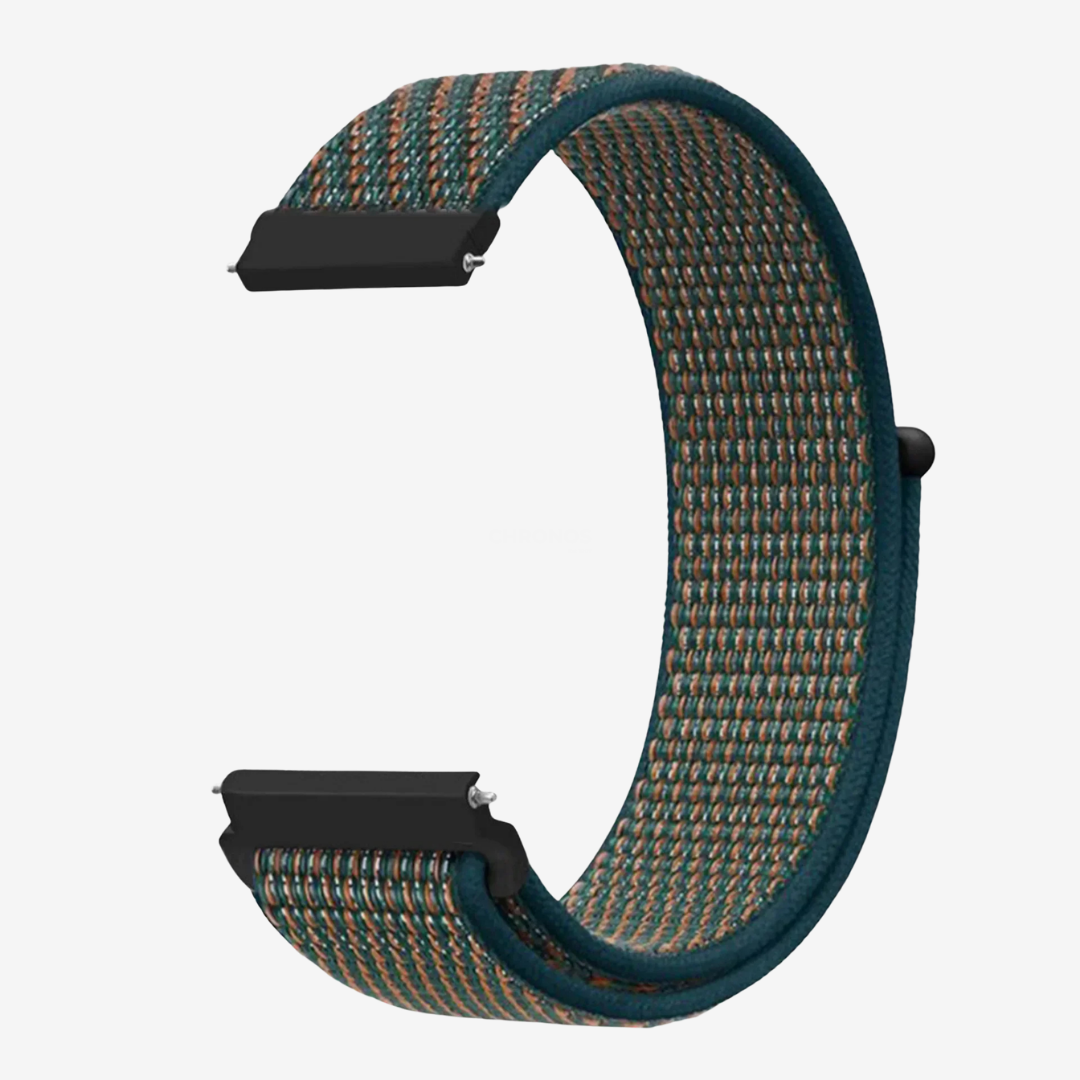 Coros Watch Band - Comfort Nylon Loop - Green Pattern - Watch Band