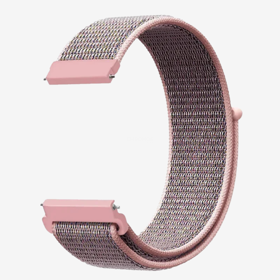 Coros Watch Band - Comfort Nylon Loop - Light Pink 2 - Watch Band