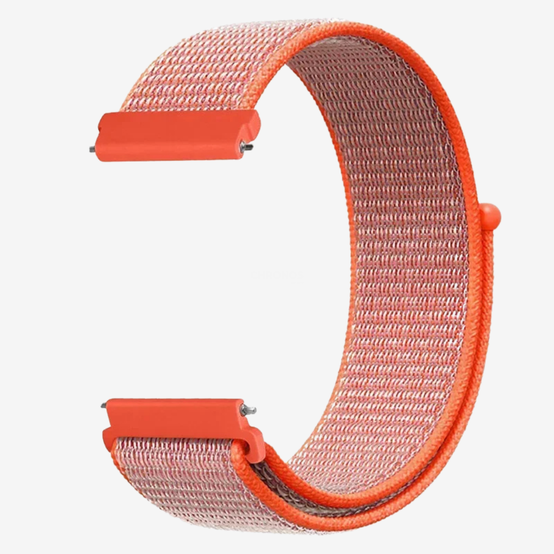 Coros Watch Band - Comfort Nylon Loop - Orange 3 - Watch Band