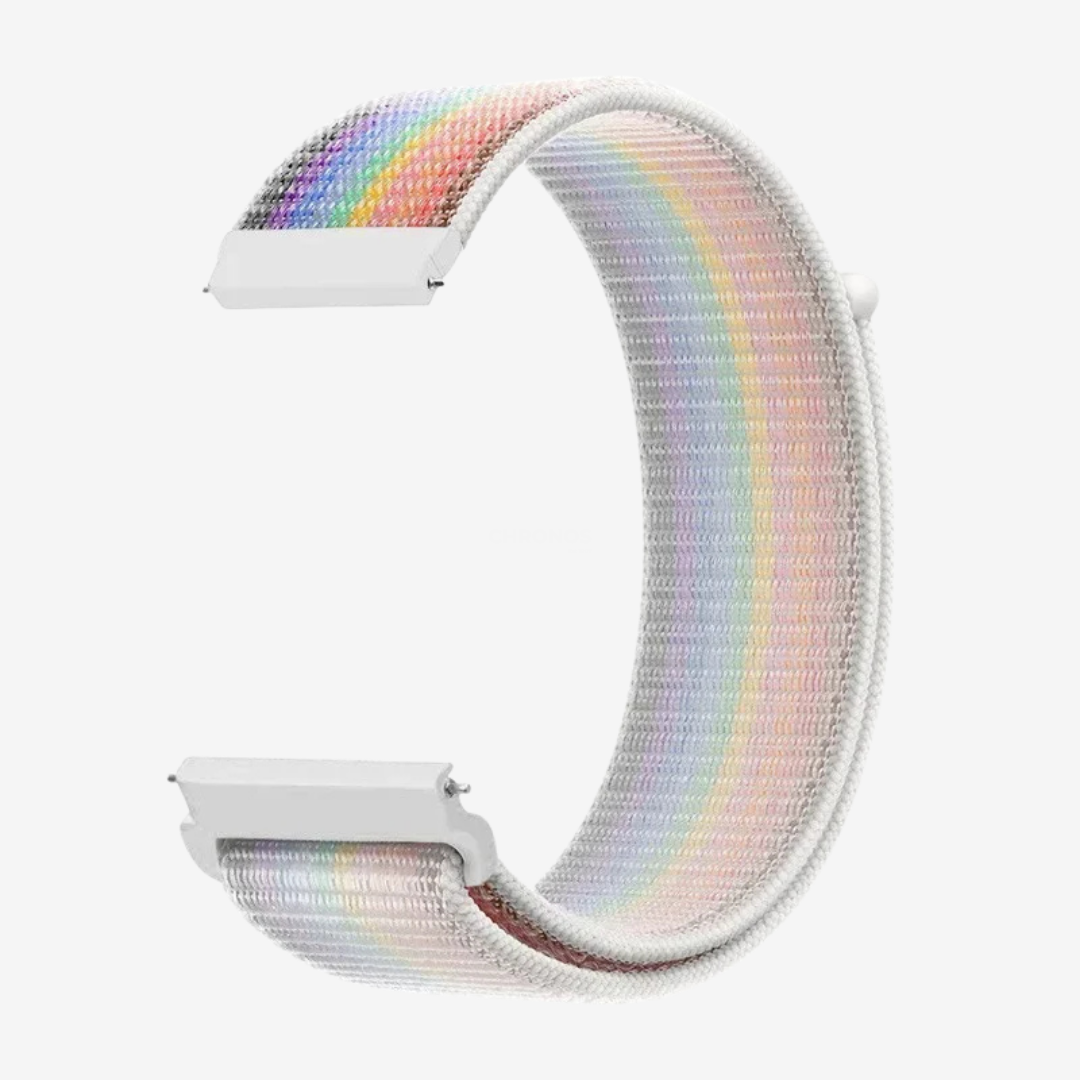 Coros Watch Band - Comfort Nylon Loop - Rainbow Light - Watch Band