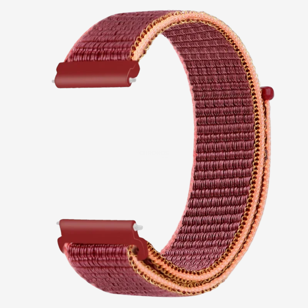 Coros Watch Band - Comfort Nylon Loop - Red 2 - Watch Band
