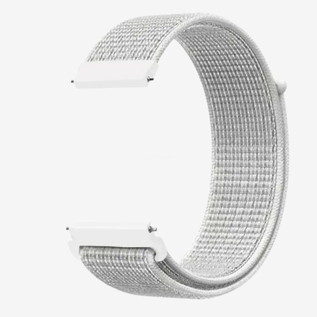 Coros Watch Band - Comfort Nylon Loop - White 2 - Watch Band
