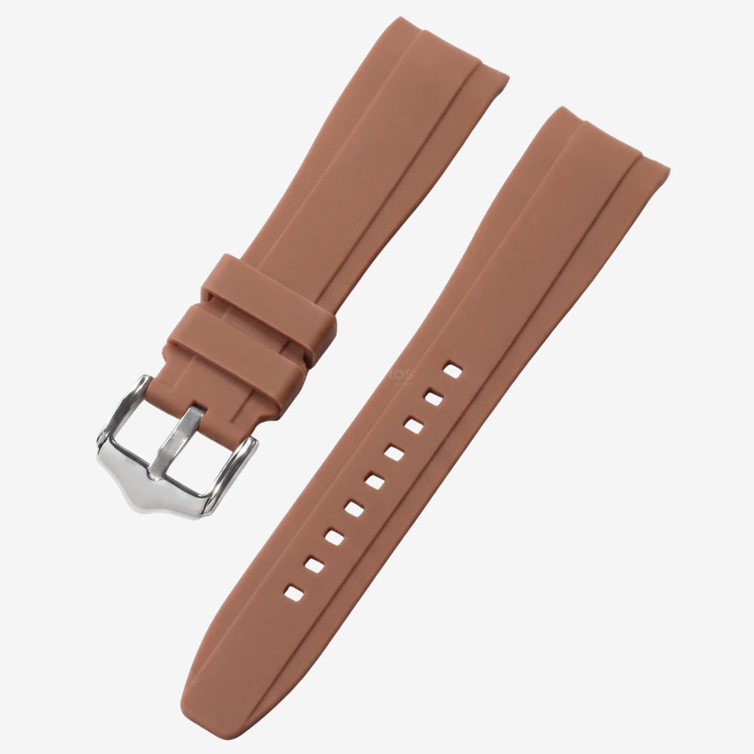 Coros Watch Band - Curved Silicone Sport - Brown - Watch Band