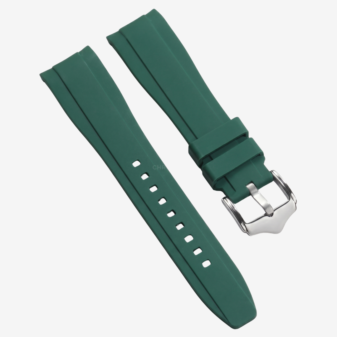 Coros Watch Band - Curved Silicone Sport - Dark Green - Watch Band
