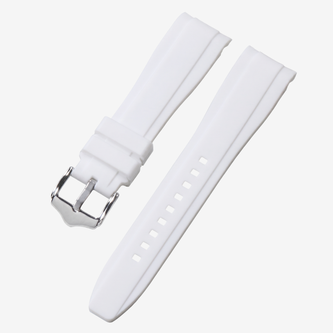 Coros Watch Band - Curved Silicone Sport - White - Watch Band
