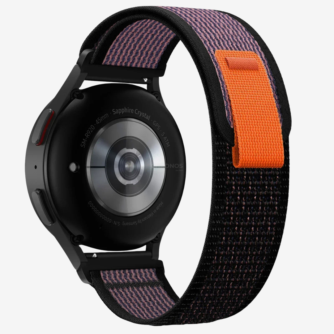 Coros Watch Band - Durable Nylon Loop - Black Pink - Watch Band