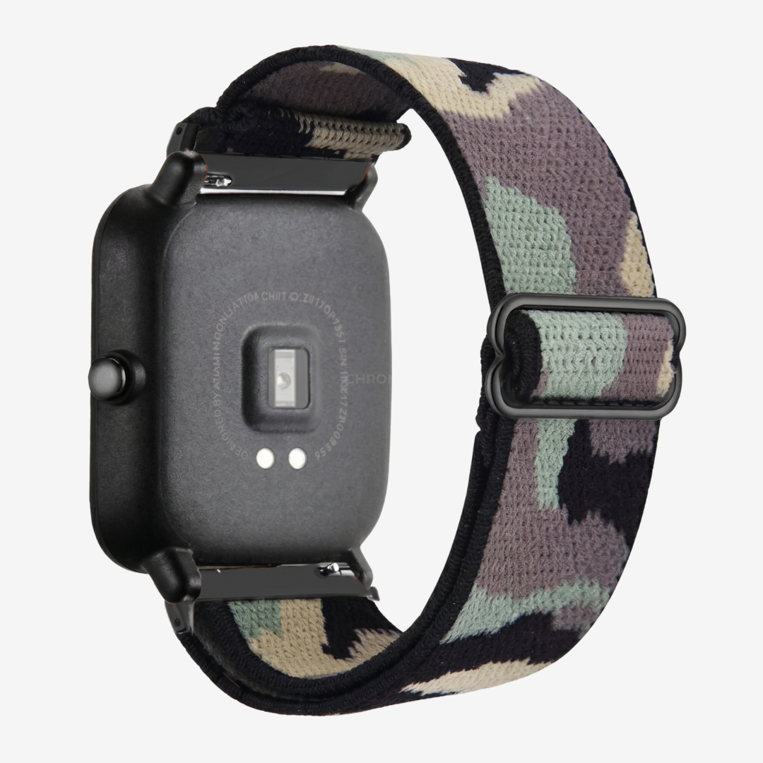 Coros Watch Band - Elastic Nylon - Camouflage Green - Watch Band