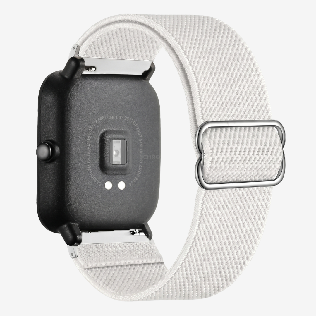 Coros Watch Band - Elastic Nylon - White - Watch Band