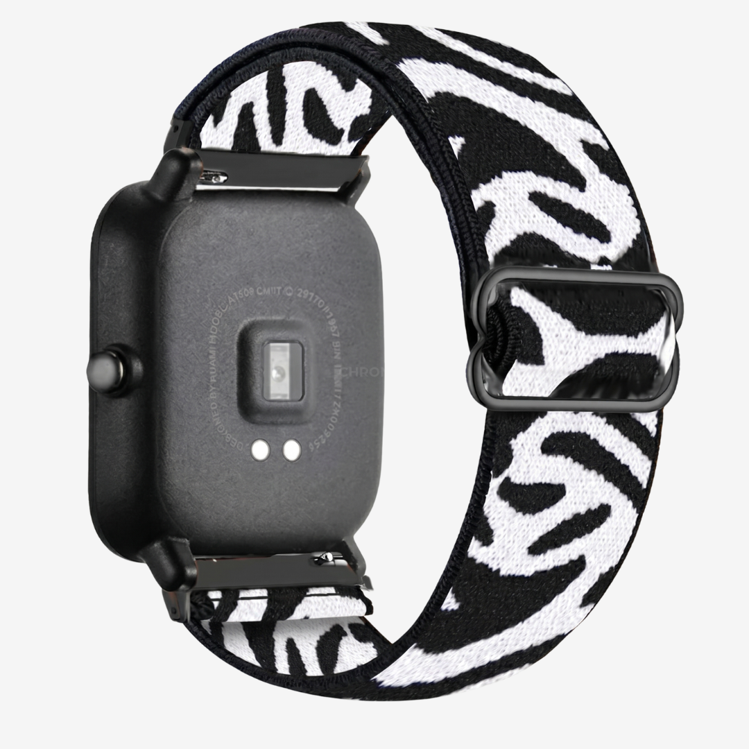Coros Watch Band - Elastic Nylon - Zebra White - Watch Band