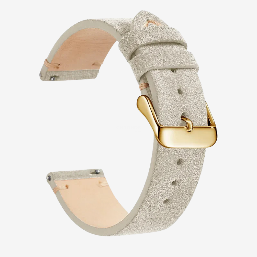 Coros Watch Band - Genuine Leather - Beige 3 - Watch Band