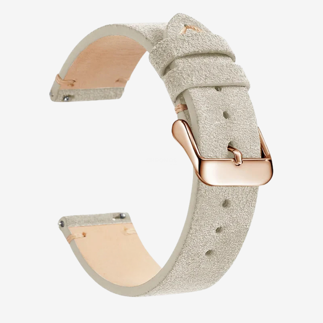 Coros Watch Band - Genuine Leather - Beige 4 - Watch Band