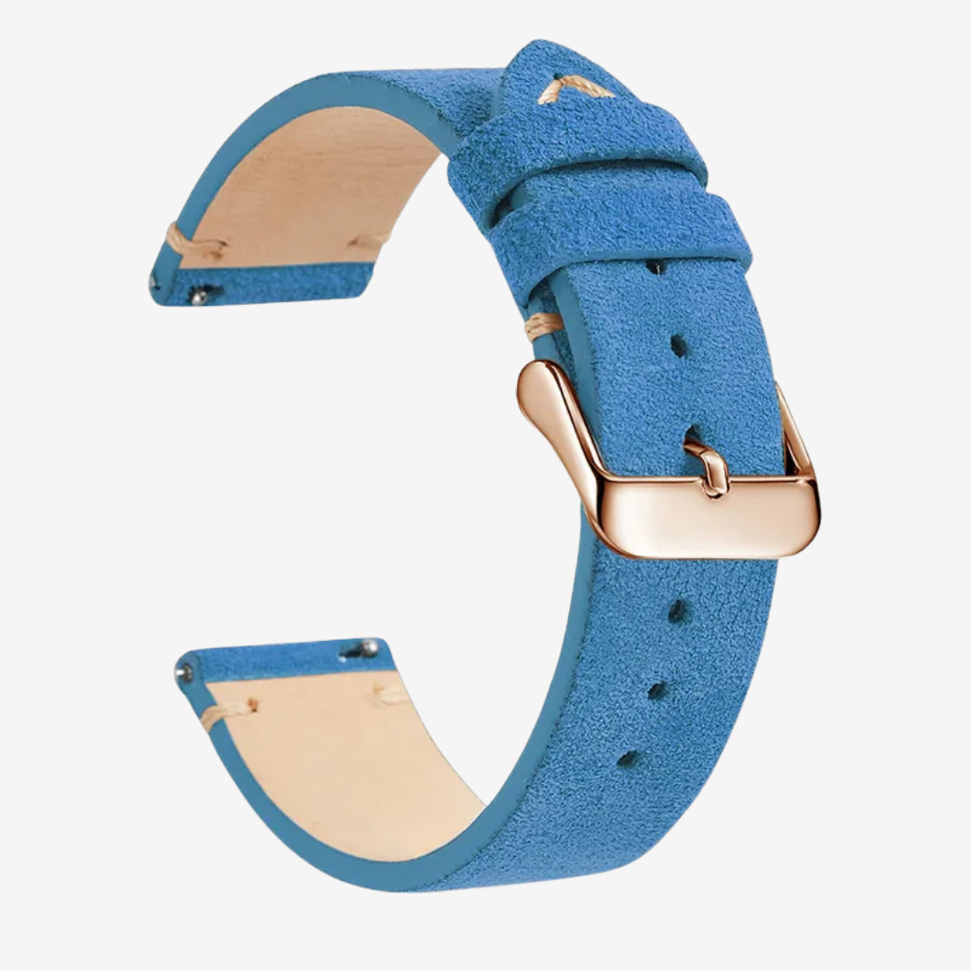 Coros Watch Band - Genuine Leather - Blue 4 - Watch Band