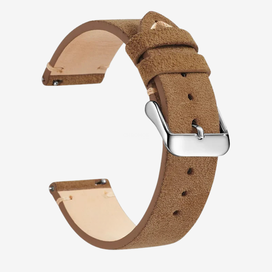Coros Watch Band - Genuine Leather - Coffee - Watch Band