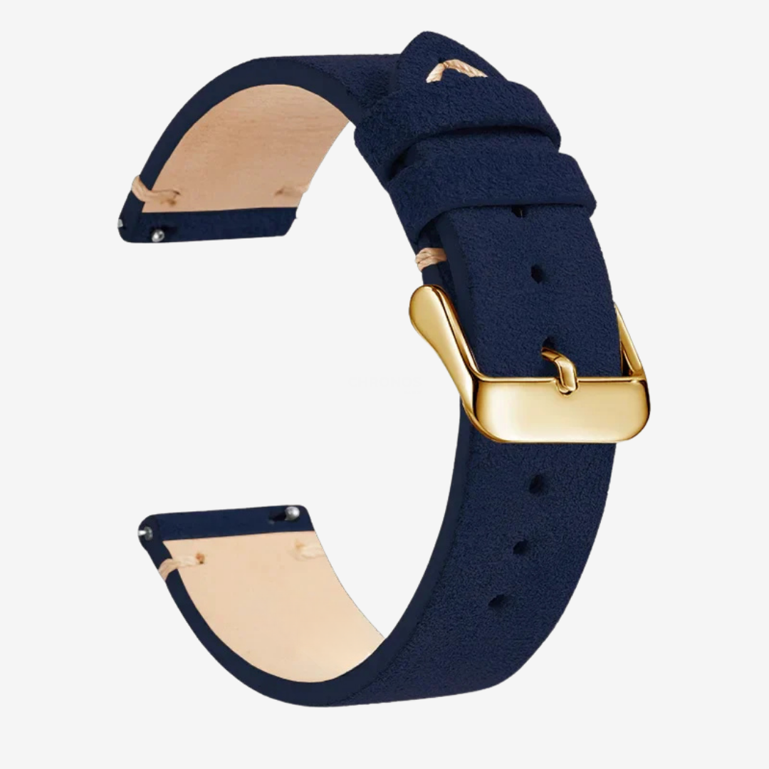 Coros Watch Band - Genuine Leather - Dark Blue 3 - Watch Band