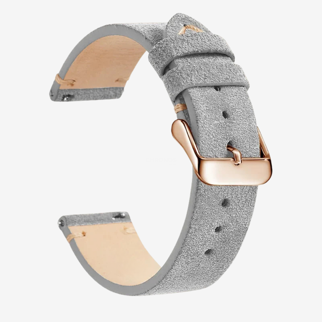 Coros Watch Band - Genuine Leather - Gray 4 - Watch Band