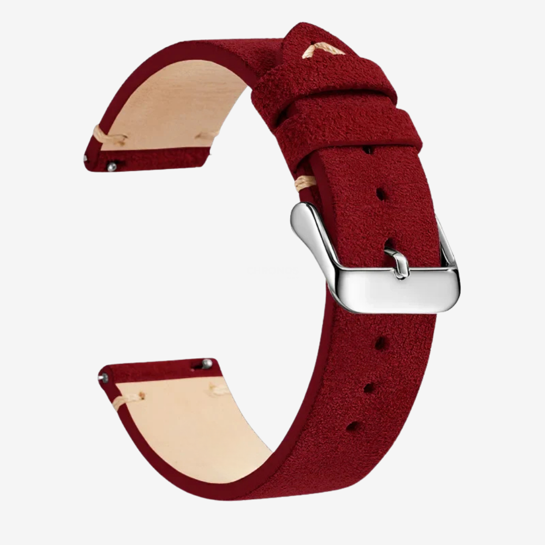Coros Watch Band - Genuine Leather - Red 1 - Watch Band