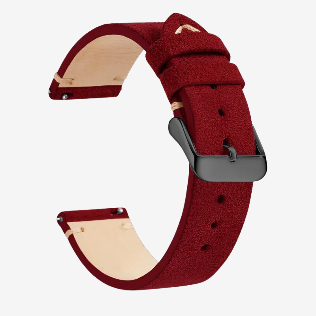 Coros Watch Band - Genuine Leather - Red 2 - Watch Band
